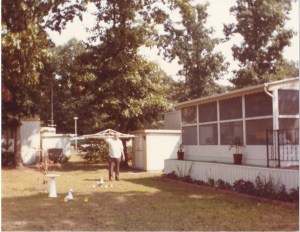 This is the only picture I have of the home in Bay Shore, Delaware; luckily, my pop is in it.