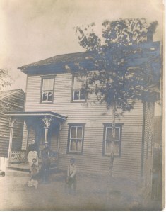 The family home in 1891.  The woman in the picture is Catherine, my 3x great grandmother.  This is the only photo I have ever seen of her.  The young girl in front of her is my great grandmother.