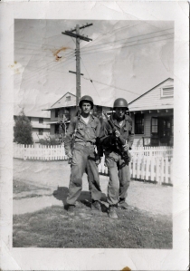 Adam L. Nahodil on right during training at Fort Knox.