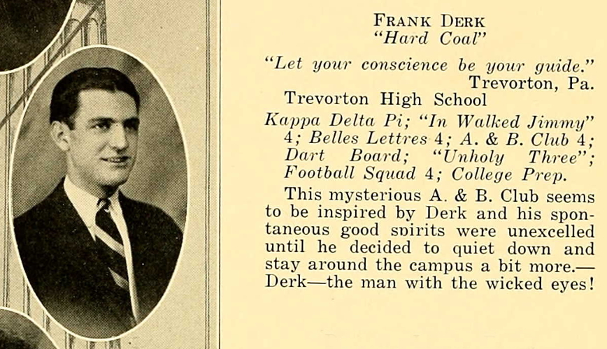 DerkBF_1926 DickinsonSeminary